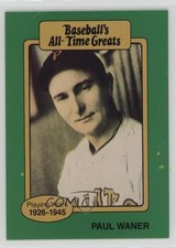 1987 Hygrade Baseball's All-Time Greats Paul Waner (P on Cap Fully Visible) 0b0
