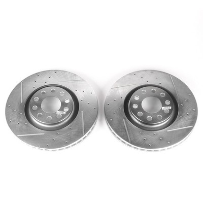 EBR637XPR Powerstop 2-Wheel Set Brake Discs Front Sedan for Audi A4 Quattro A6