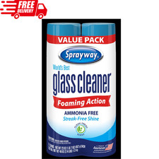 Sprayway 2 Pack Glass Cleaner Foaming Ammonia Free Streak-Free Shine 19 oz 0.45 per fl oz