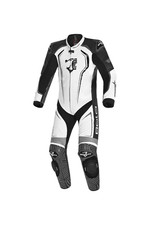BELA NorthStar Uomo Pelle Moto 1PC Corsa Tute Nero Blanco Approvato CE