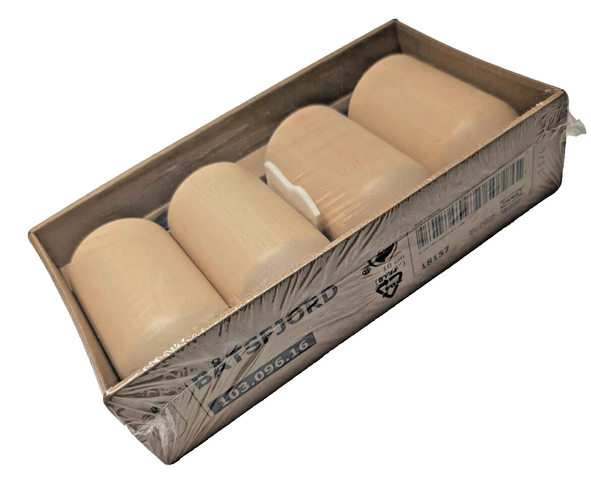 Pack of 4 IKEA BATSFJORD Bed Leg Risers Birch Wood 10cm 3-7/8'' 103.096.16 &ndash; NEW