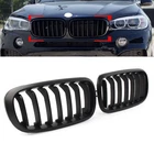 Matte Front Bumper Kidney Grille Single Slat Grill For BMW X5 F15 2013-2017