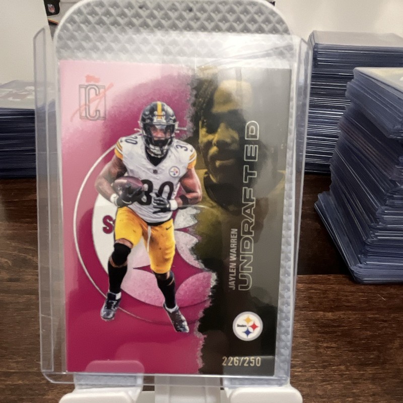 Topps Undrafted Jaylen Warren #45 Pittsburgh Steelers Football Card /250