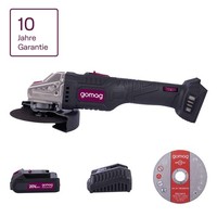 Gomag Akku Winkelschleifer GO-WS125 20V Ø125Mm Starterkit Trennscheiben Set