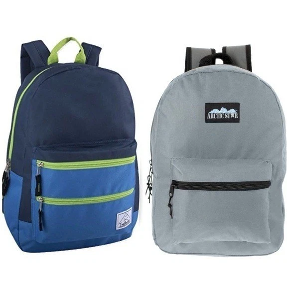 Mochila Escolar Multicolor Ajustable Acolchado Correas para el Hombro - Azul Marino Juego de 3 Foto 2 de 4