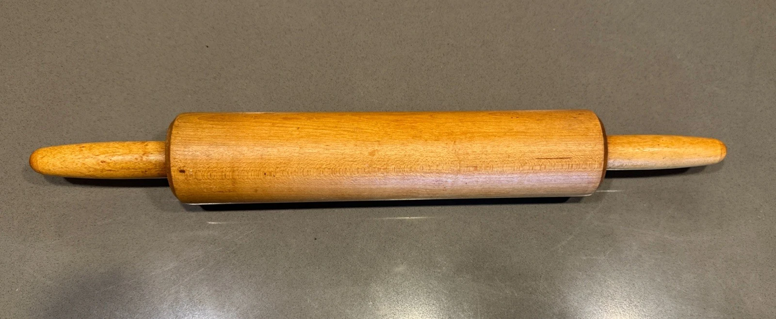 Antique Primitive 16”x 2.5” Wooden Rolling Pin Farmhouse Rustic Patina Soviet