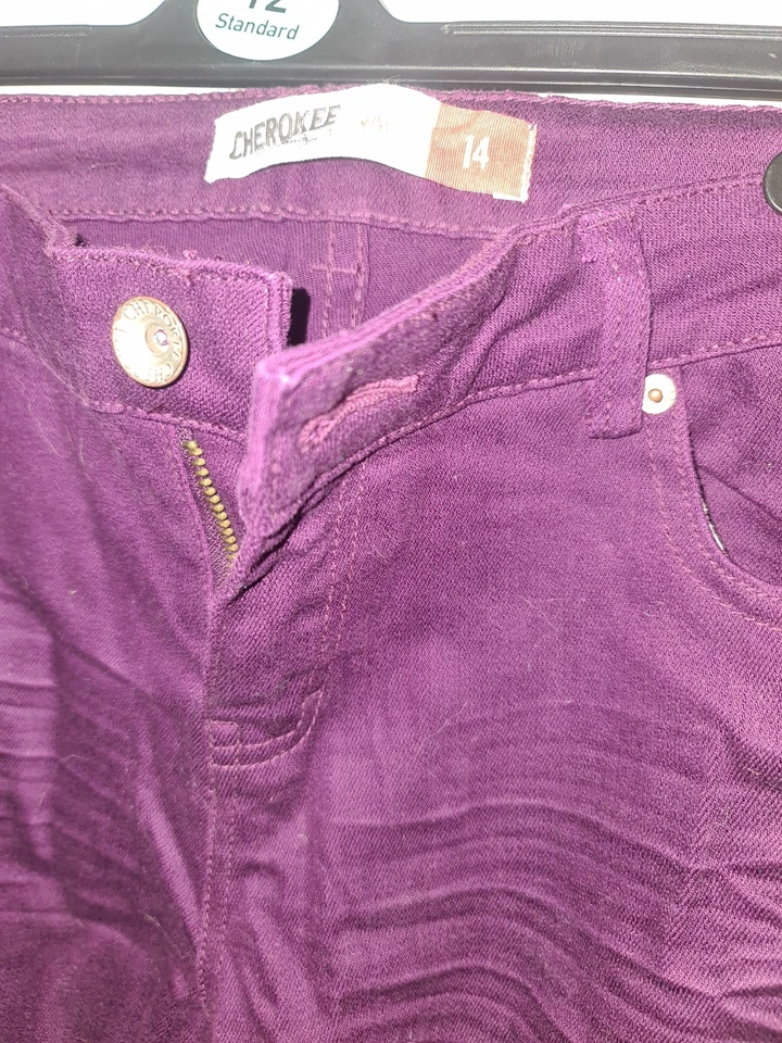 Womens Cherokee Jeans- Purple size 14 - Image 2 of 4