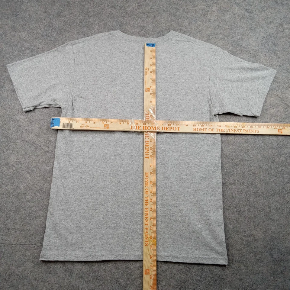 Camiseta masculina vintage bigorna cinza média coração gráfico citação inspiradora pré-encolhida - Imagem 4 de 4