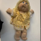 Cabbage Patch Kids 1978 14" Soft Body Girl Doll Blonde Curly Hair Signed