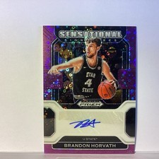 2022-23 Prizm Draft Picks Brandon Horvath #SS-BHO Autograph Purple Fastbreak /50