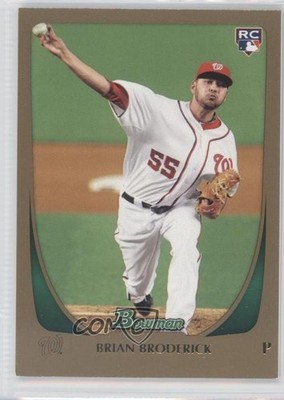 2011 Bowman Draft Gold Brian Broderick #8 5v2