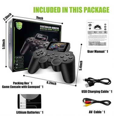 S10 Retro Games Controller, 520 In 1, Built-in 2.4'' Screen, PS Gamepad, 8bit New