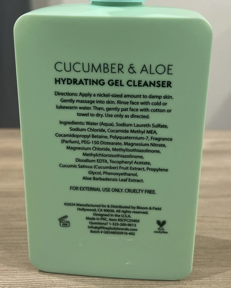 Beauty Bliss 黄瓜和芦荟保湿洁面乳 16.5 液量盎司 — 第 4/4 张图片