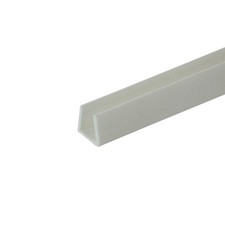 Outwater Plastics White 1/4 Styrene Plastic U-Channel/C-Channel 48 Inch Lengths
