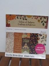 NEW Recollections 12x12 Harvest Meadow 48 Sheet Fall Autumn Scrapbook Paper Pad