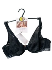 exM & S Rosie high apex plunge bra 38B black non-padded underwired lingerie BNWT