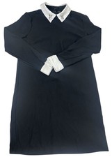 Victoria Beckham Target Dress Size M Black Mod Bunny Collared Long Sleeve