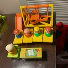 VTG FISHER PRICE LITTLE PEOPLE SCHOOL TEACHER STUDENT DESK & CHAIRS SET 13PC LOT