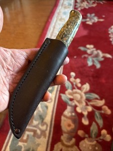 Behring Made Stabilized Seasell Stainless Trout & Bird With Warlander Sheath