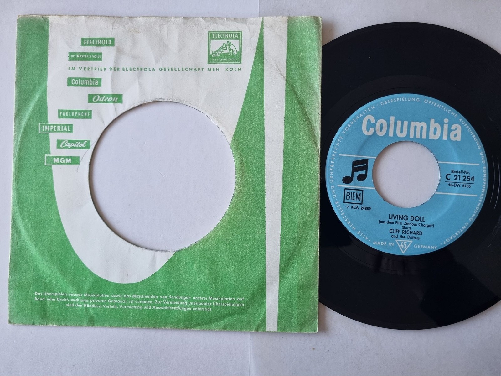 Cliff Richard and the Drifters - Living Doll 7'' Vinyl Germany