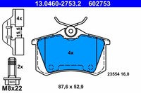 Bremsscheiben-BremsbeläGe-Kit ATE 13.0460-2753.2 Renault 44 06 035 30R