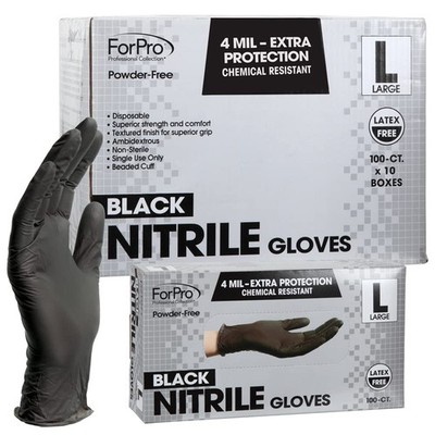 Disposable Nitrile Gloves, Chemical Resistant, Powder-Free, Latex-Free, Non-S...