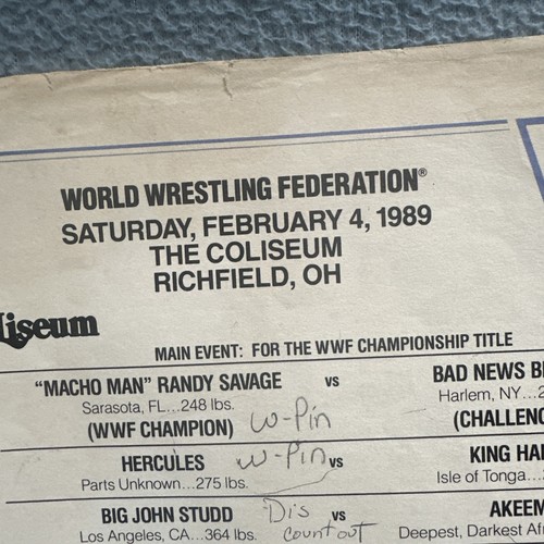 WWF WWE Program Volume 166 Bret Hart Cover Autographed Jake The Snake 02/04/1989 - Picture 5 of 5