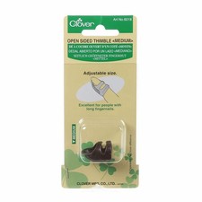 Clover OPEN SIDED THIMBLE, Medium Art No. 6018
