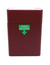 RYO Brown Plastic Slide Down Open & Close King Size Cigarette Pack Holder