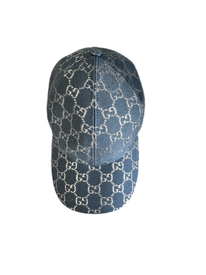 Gucci Blue GG Denim Baseball Cap – GG Monogram Pattern, Size L
