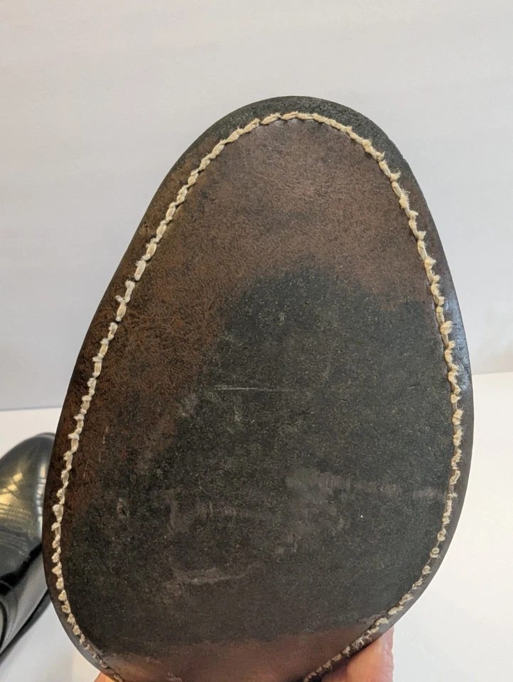 UFCW Boots Men's Size 12EE 1199 Black Leather VTG Cowboy Ankle USA Zip Up - Image 2 of 4