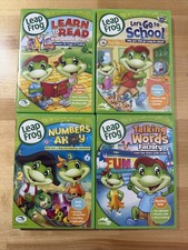 LeapFrog 5 DVD LOT - Learn To Read Numbers Ahoy Talking Words Lets Go To School