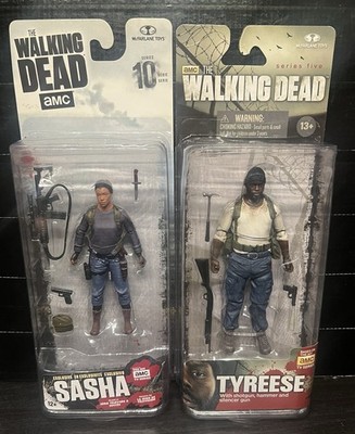 SEALED McFarlane Toys The Walking Dead TV Sasha & Tyreese Action Figure Lot.