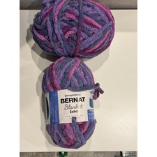 Bernat Blanket Extra Jumbo Yarn Purple Sunset 10.5oz 300g 2 Skeins