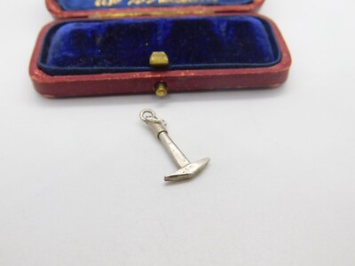 Sterling Silber Edelstein Spitzhacke Charm Anhänger Vintage um 1970