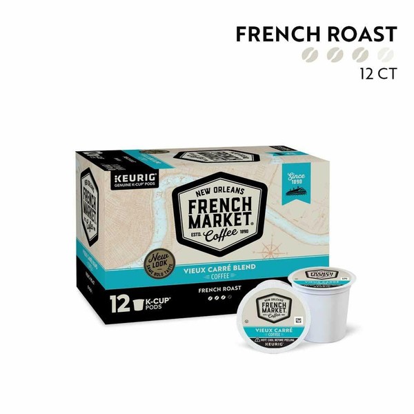Café del mercado francés Vieux Carre mezcla tostado francés 24 a 144 K tazas elige el tamaño 