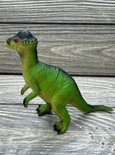 Vintage Plastic Dinosaur Pachycephalosaurus Green 4  