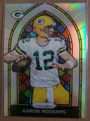2017 Aaron Rodgers Panini Prizm Silver Prizm Holo Stained Glass #2 SSP Case Hit