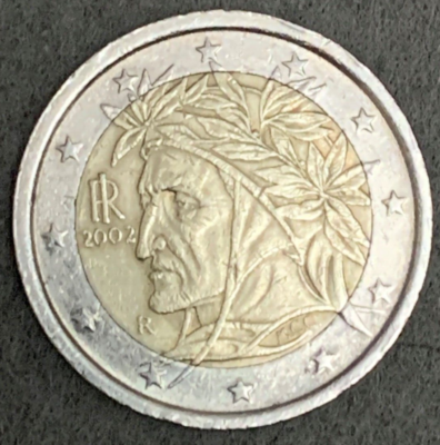 PIÈCE DE 2 euros Rare 2002 dante alighieri EUR 650,00 - FR