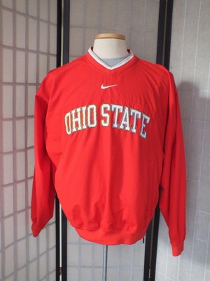 OHIO STATE NIKE MEN'S RED/WHITE/GRAY POLYESTER PULLOVER WIND GOLF SHIRT SIZE M | eBay