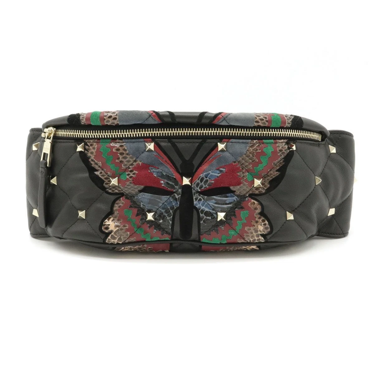 Valentino Garavani Butterfly Sling Bag Waist Pouch Black Free Shipping