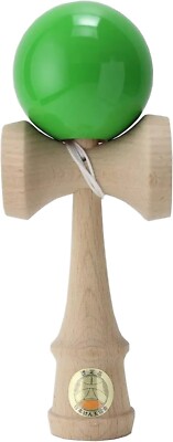 Competitive Kendama ''Ozora''. Solid color green. Yamagata Kobo. Beech, cherry.Y5