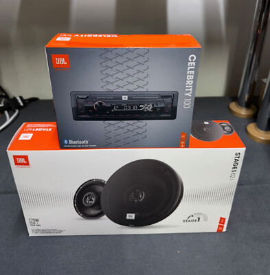 JBL Autoradio Radio Mechless Bluetooth USB AUX mit 16cm JBL 2-Wege 175W Lautsprecher