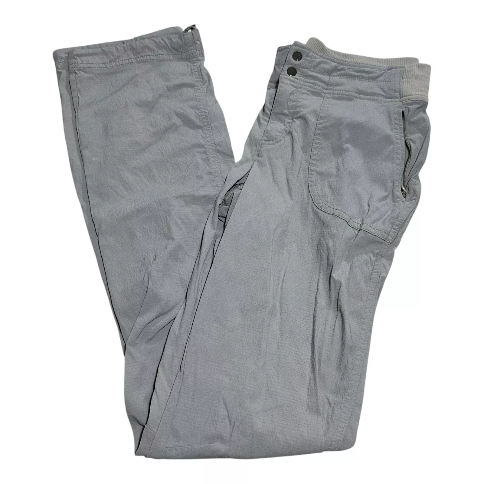 athleta trekkie straight ripstop zip pockets stretch waist pants