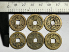 Lot 6 pcs Ancient China Cash Coins Ming Dynasty - Hong Wu Tong Bao (1368-1398)