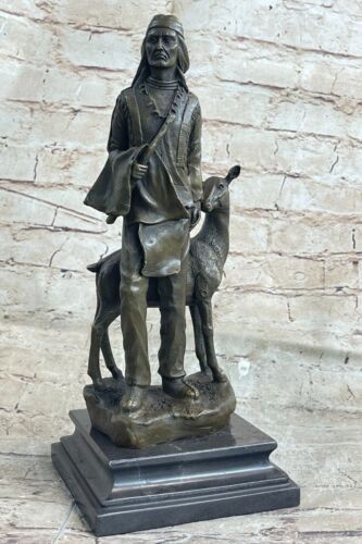 Handgefertigt Messingskulptur Alt Indianer Krieger Von Milo Statue Figur - Bild 1 von 10
