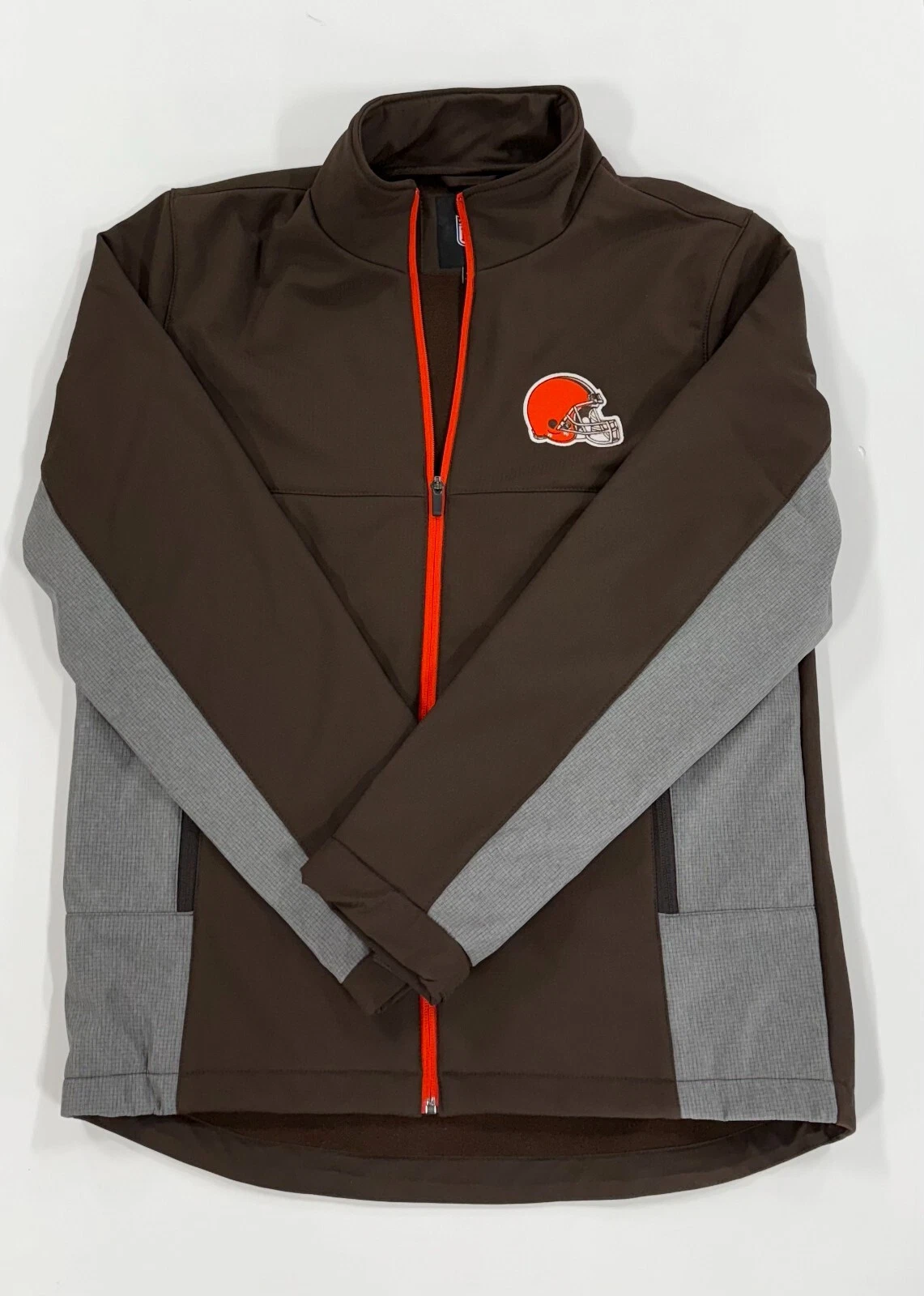 NFL ' MENS FLEECE LINED FALL JACKET ' CLEAVLAND BROWNS ** 2 POCKETS ** NWT