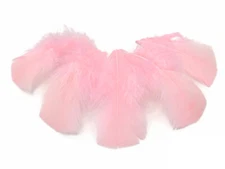 Pink Turkey T-Base Plumage Feathers Bridal Corsage Bouquet Decor DIY 20 Pc 