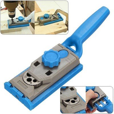 Pocket Hole Jig System Wood Doweling Joinery Drill Guide 