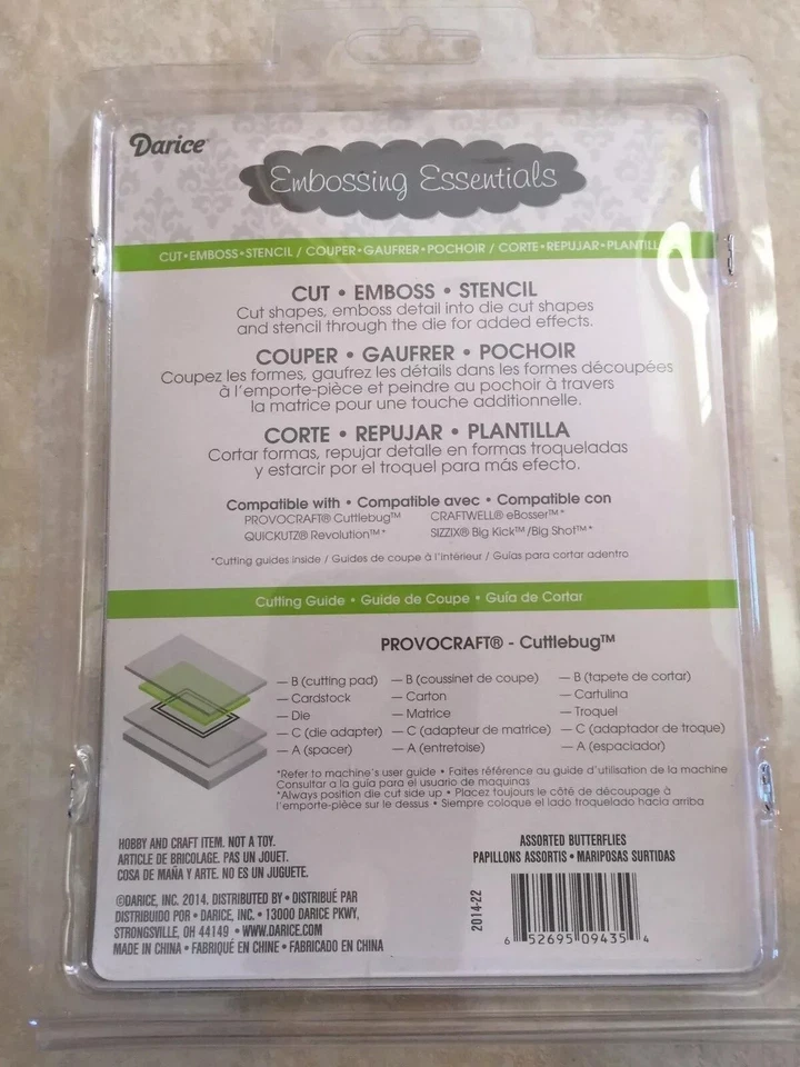 Darice тиснение основные штампы вырезать бабочки 2014-22 новый - Изображение 2 из 3